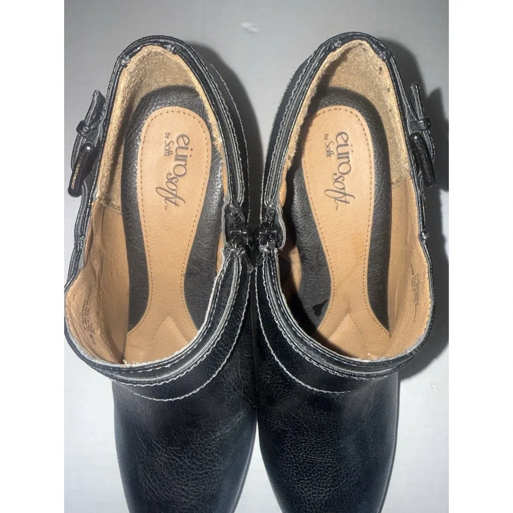 Euro‎ Soft Black Faux Leather Ankle Bootis 9.5